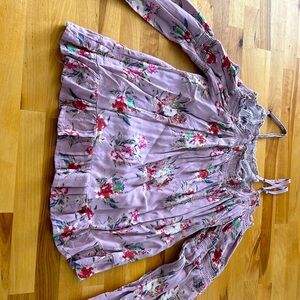 Pretty purple flower shirt for 7-8 year olds! Really cute!!